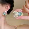 Pendientes de Malla Suave con Borlas y Pétalos Estilo Resort 2026 Nuevo Estilo Pendientes de Perla Elegantes Súper de Hada Accesorios de Oreja Impresionantemente Hermosos