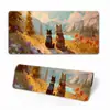 Mouse Pad Cenário de Montanha Americano Transfronteiriço Borda Antiderrapante Lavável Teclado de Computador Pad Notebook Pad Grande de Mesa
