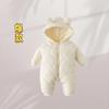 Macacão de Bebê Transfronteiriço Outono e Inverno Forrado com Fleece para Uso Externo Roupas de Algodão Roupas para Recém-Nascidos Romper para Bebê de Inverno Mês Completo Cem Dias
