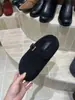 Mocassins Estilo Literário Retrô Feios-Fofos com Biqueira Grande e Solas Grossas, Tamancos Fechados que Aumentam a Altura para Mulheres, Sapatos Birkenstock de Feltro para Uso Externo