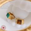 Anillo de ojo de tigre con incrustaciones de veta natural, temperamento suave, joyería de mano de moda transfronteriza popular en Europa y Estados Unidos para hombres, mujeres y parejas
