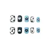 Modelo de Comercio Exterior Más Vendido: Uñas Postizas Cuadradas Cortas Frescas de 24 Piezas, Versátiles y Elegantes, con Diseño de Estampado de Vaca, Corazones y Flores al por Mayor