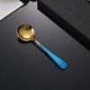 304 Internet Red Spoon Aço Inoxidável Tableware Faca e Colher Garfo Hotel Western Steak Faca Sobremesa Round Spoon Garfo logotipo imprimível
