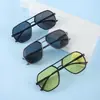 Nuevas Gafas de Sol Aviador de Doble Puente Europeas y Americanas para Hombres y Mujeres, Moda de Alta Gama Espejo Sapo Gafas de Sol para Proteger del Sol Transfronterizas