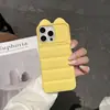 Diseño a Rayas con Orejas de Gato Tridimensionales Adecuado para Funda de Teléfono Apple 17 Pro Max iPhone 16 Agujero Grande Lateral Pata de Gato Funda Suave