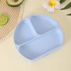 Plato de silicona para niños plato integrado separado resistente a caídas antideslizante plato con ventosa vajilla para alimentación materna e infantil