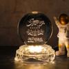 Novos Enfeites de Bola de Cristal Base Luminosa Artesanato de Cristal Criativo Presentes Luz Noturna para Interior 3D Base de Vidro