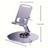 Soporte de Teléfono de Aleación de Aluminio Impermeable Montaje Giratorio para Escritorio con Ajuste de 2 Etapas Diseño Plegable para Uso en Oficina y Mesita de Noche Suministrado por