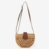 Bolso bandolera de paja con semicírculo hueco nuevo bolso de paja de un solo hombro bolso tejido bolso de playa para vacaciones bolso de mujer versátil