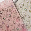 Estilo Xiaohongshu Cetro de Palacio Chino Pegatinas para Uñas Estampadas en Oro Adhesivas Impermeables Pegatinas de Decoración para Uñas con Piedras Preciosas Láser