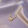 Moda simples senso de alta qualidade não desbota colar de aço titânio pingente de cintura fina luxo leve temperamento Coringa fabricantes atacado