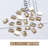Nova broca de unhas de champanhe Venda por atacado vidro em forma de diamante plano especial Internet celebridade pequeno amor diamante gota de água decorações de unhas