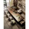 Mesa de Té Grande de Madera Maciza y Juego de Sillas Estética Song Shi Nuevo Chino Zen Oficina Recepción Mesa de Té Modelo Nuevo 2026