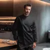 2025 Nuevo Otoño e Invierno Cuchillo y Tenedor Solapa Oblicua Uniforme de Chef Hotel Catering Restaurante Cocina Uniforme de Trabajo de Chef