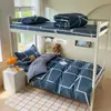 Conjunto de tres piezas de algodón 100% para estudiante universitario clase A 13070 juego de funda de edredón individual para litera de dormitorio juego de ropa de cama de seis piezas de algodón puro