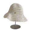 Chapéu de Pescador Japonês com Gancho de Mão e Agulha Grossa para Grama de Papel Chapéu de Sol de Verão para Mulheres Simples Versátil Chapéu de Bacia Chapéu de Sol para Comutador