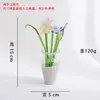 Flores pequenas artificiais feitas de vidro, lírios-calla, rosas, íris, peônias e pássaros, conjunto de ornamentos de flores eternas, presentes estrangeiros transfronteiriços