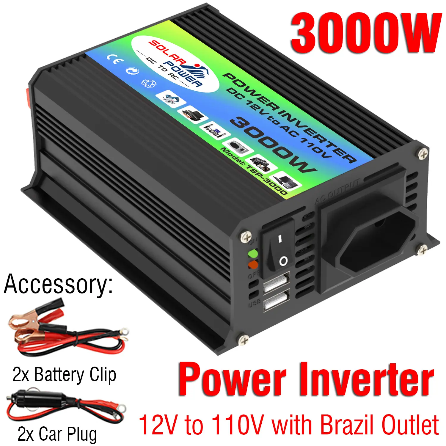 T1-3000W 巴西规 黑色 1 规格图 110V