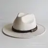 Nuevo sombrero de copa jazz de gamuza transfronterizo para hombres y mujeres, sombrero de copa de ala pequeña, estilo británico vintage