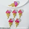 Océano Fantasía Estéreo Fantasía Brillo Fino Medusa Colgante Colgante Pulsera de Cuentas DIY Collar Pendientes Accesorios de Aleación