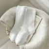 Meias dropshipping, meias de cano médio, meias de algodão lisas, meias listradas, meias femininas, meias com babados, meias estilo Miu, em estoque