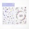 Pegatinas de Transferencia Momo Serie Naturaleza en Relieve Material para Decoración de Diario de Plantas Pegatinas 2 Hojas Incluidas 8 Diseños a Elegir