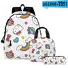 3D Nuevo Producto HelloKitty Dibujos Animados Lindo Sanrio Hello Kitty Mochila Bolsa Escolar Bolsa para Lápices Bolsa de Hombro Juego de Tres Piezas
