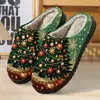 Pantuflas de Algodón para Hombre Otoño Invierno Calientes Pantuflas de Casa Pantuflas de Felpa de Algodón Estampadas de Comercio Exterior para Mujer POD Venta al por Mayor Transfronteriza JIT Dropshipping