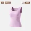 Ropa interior térmica para mujer hecha de lana merina, cachemir, seda, con forro polar añadido, prenda interior engrosada, camisola, chaleco de nuevo estilo, top de capa base sin costuras de invierno
