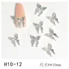 Nova Arte de Unhas Tendência Borboleta Acessórios Dourados Luxo Leve Tridimensional Versátil Laço Metal Folha de Ouro Decoração de Unhas