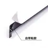 Puerta de vidrio corrediza de marco ultradelgado para cocina de balcón, manija autoadhesiva de aleación de aluminio sin taladro, forma de barco