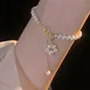 Nuevo Carácter de Bendición Chino Pulsera de Perlas Redonda Cadena de Mano Blanqueadora Versátil Exquisita Regalo para Mejor Amiga Novia Aniversario
