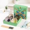 Juego de Cuencos Florales Acuarela Cerámica Plato Tazón de Arroz Vajilla Transfronteriza Caja de Regalo Estilo Ins Corazón de Niña
