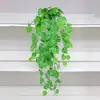 Planta Artificial Tartaruga Folha Pendurada na Parede Cipó de Rattan Planta Verde Cipó Clorofilo Decoração de Casa Cipó de Folha Verde Artificial Decoração de Casa