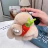 Llavero de piel de conejo Rex, colgante de peluche de conejo zanahoria muerto, colgante de bolso, lindo muñeco de peluche