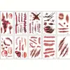 Un juego de 10 pegatinas de tatuaje de Halloween, pegatinas de tatuaje de araña, pegatinas de tatuaje de cicatriz, pegatinas de tatuaje de araña 3D