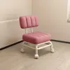 Silla Giratoria con Ruedas, Taburete Pequeño para el Hogar con Respaldo, Silla Móvil para Niños, Taburete para Mesa de Café de Sofá, Taburete Bajo con Ruedas, Ajustable en Altura