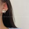 Pendientes de plata S925 con forma de flor nueva, estilo coreano, con diseño de temperamento simple y estilo TikTok para mujer, pendientes transfronterizos