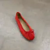 Foto Real de los Zapatos de Abuela Doudou de Boca Baja para Mujer, Estilo Nuevo con Lazo, Puntera de Concha, Zapatos de Suela Antideslizante, Mocasines para Mujer