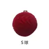 Bola Única Veludo Flocado Bola de Natal Bola Pendurada Decorações de Árvore de Natal Vermelho de Natal Acessórios Pingente de Ano Novo Acessórios