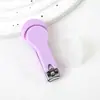 Cortador de unhas série cor de doce com capa protetora simples criativo mini afiado portátil