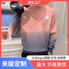 Suéter degradado para hombre de otoño, top personalizado holgado de manga larga, moderno, marca de moda, casual, cuello redondo, camiseta, chaqueta