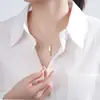 Tichia Toma Real de Collar de Ladrillo de Oro Pequeño Triturado CNC para Mujer Plata de Ley S925 Moda de Lujo Ligero Cadena de Clavícula de Gama Alta