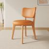 Silla de Comedor de Madera Maciza para Uso Doméstico, Silla Moderna Estilo Crema con Cojín Suave, Taburete de Comedor, Silla de Comedor con Respaldo de Lujo Ligero para Reuniones de Hotel para Adultos