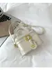 Elegante bolso pequeño cuadrado estilo cartera para mujer, nueva versión coreana 2026, bolso de hombro y cruzado moderno y a la moda para el día a día