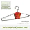 Cabide de Roupas de Aço Inoxidável Kaiwang, Cabide Sólido de 4,0 mm, Cabide Antiderrapante, Varal de Secagem, Não Magnético Atacado