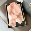 Bufanda Fina y Fresca de Encaje Bordado Retro Elegante para Mujer Estilo Coreano para Primavera y Verano, Bufanda Versátil de Gasa de Color Sólido al por Mayor
