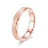 Anillo Europeo y Americano de Acero Inoxidable Arena de Perla Sin Color Simple Anillo de Pareja Diseño para Mujer Anillo Nicho Joyería