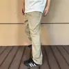 Pantalones de calle Vibe estilo americano para hombre, diseño de nicho, pantalones casuales color caqui abotonados, pantalones de pierna recta elegantes y sofisticados
