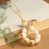 Patita de Gato Bodhi Lanyard para Teléfono Estilo Ins Correa Corta Llavero Pareja Colgante Pequeño Retorcido a Mano Lima Pequeña Lindo